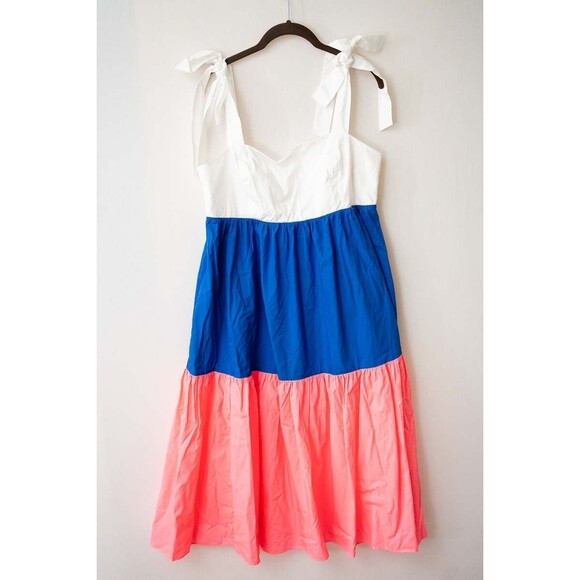 Lilly Pulitzer Anlee Cotton Midi Dress Resort White Borealis Blue Lillys C 12 - Picture 2 of 7